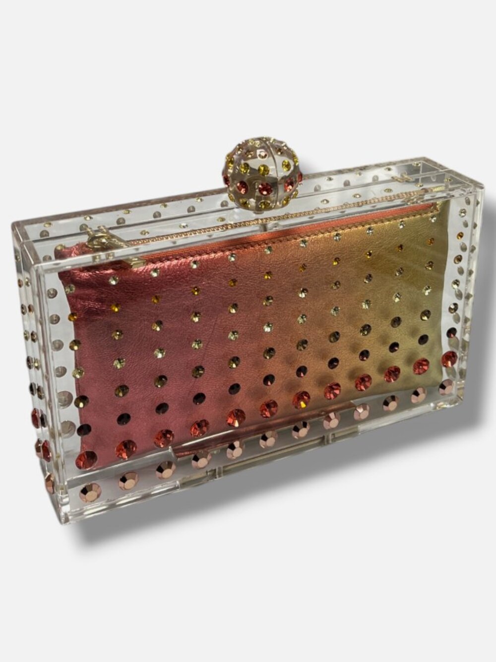 Aquazzura Women's Clear Tequila Crystal-Embellished Clutch